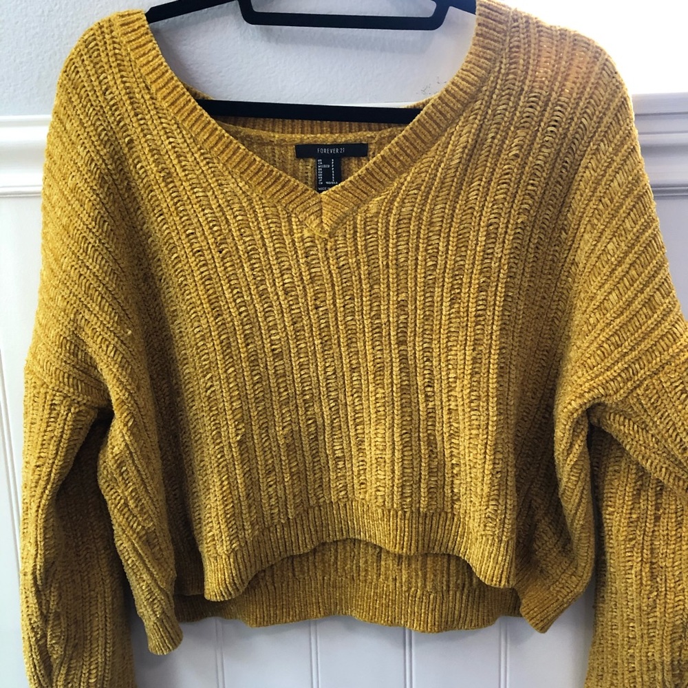 Yellow knitted sweater from Forever 21